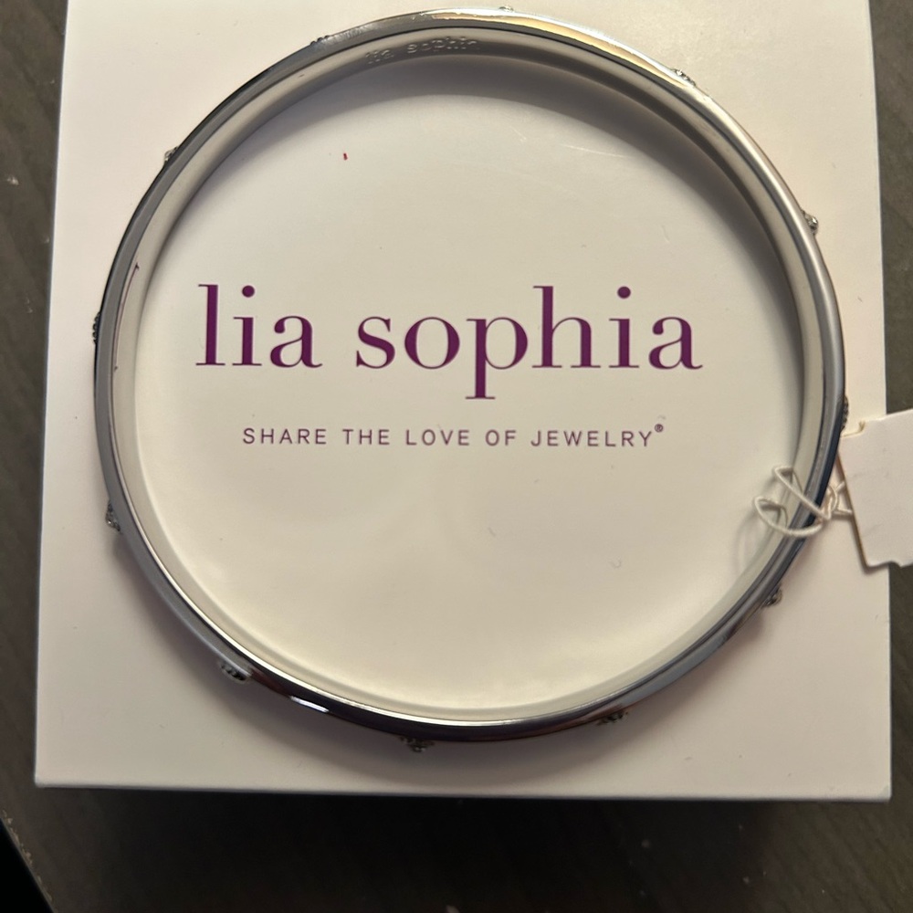 Lia Sophia Palisade Enamel Bangle Bracelet - Style 13849-05 (Mandarin)